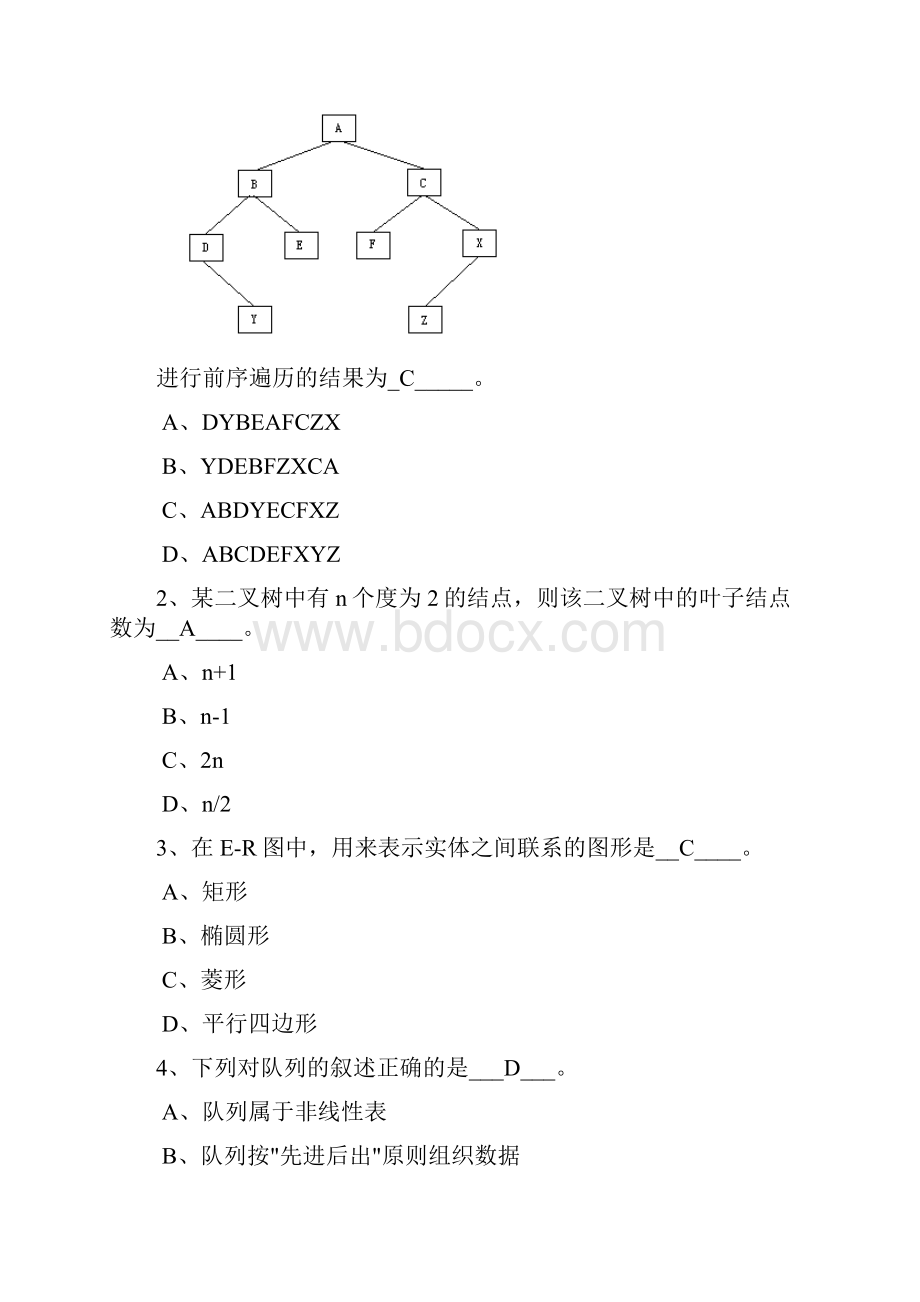 二级C++公共基础知识试题.docx_第3页