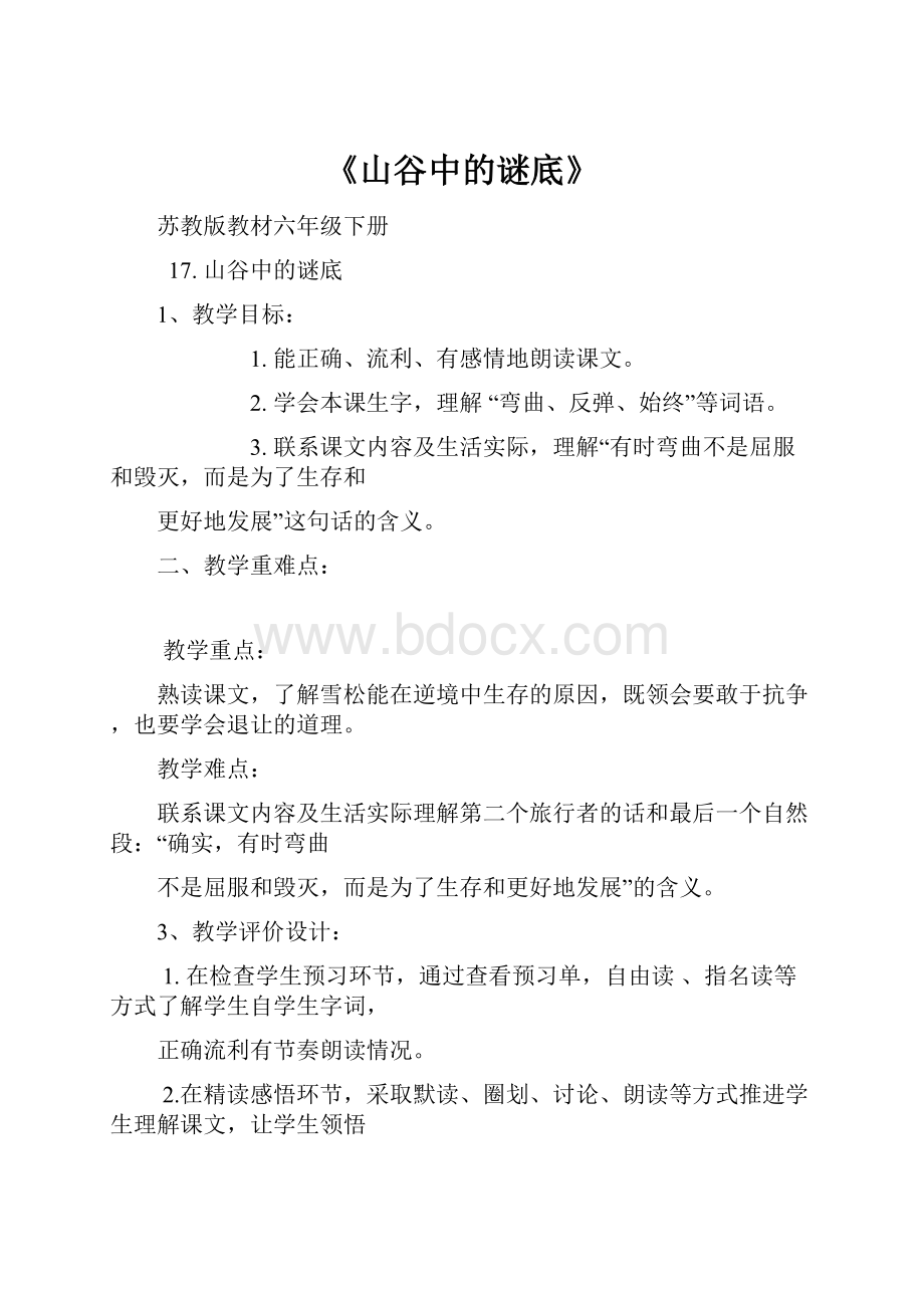 《山谷中的谜底》.docx_第1页