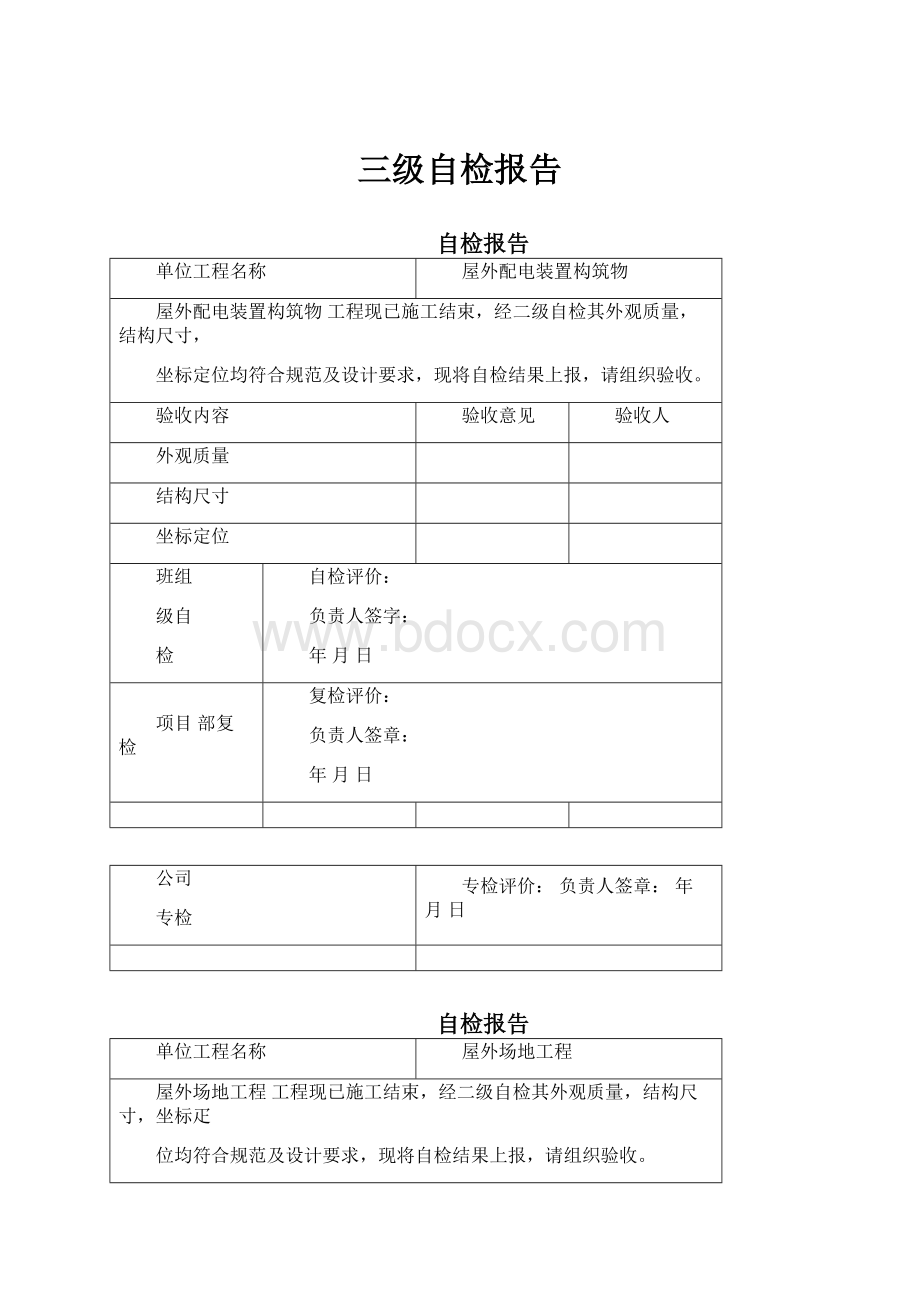 三级自检报告Word格式文档下载.docx