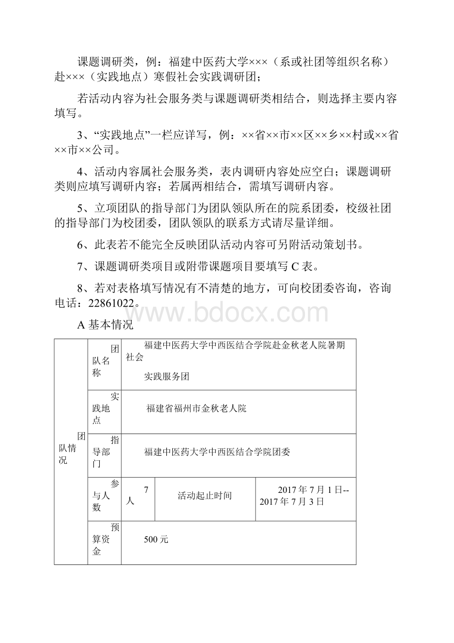 社会实践申报表格模板Word文档格式.docx_第2页