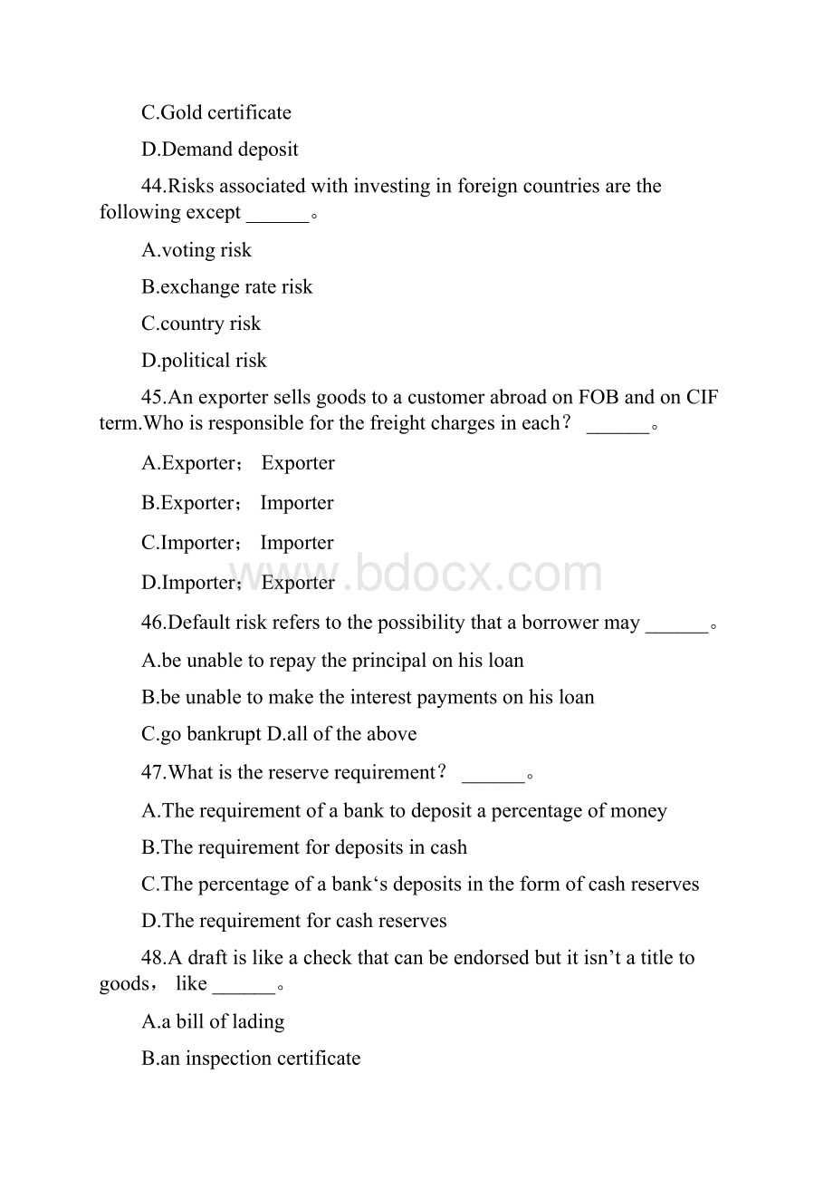 金融英语FECT证书考试模拟题2英语学习doc.docx_第2页