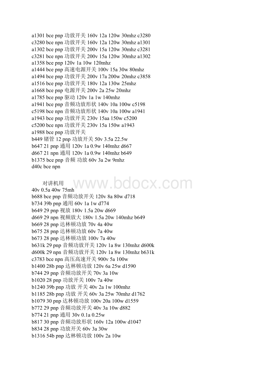 三极管参数大全Word文件下载.docx_第3页