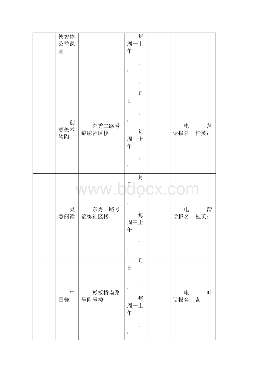 成都市第二期社区雏鹰公益活动项目安排表.docx_第3页