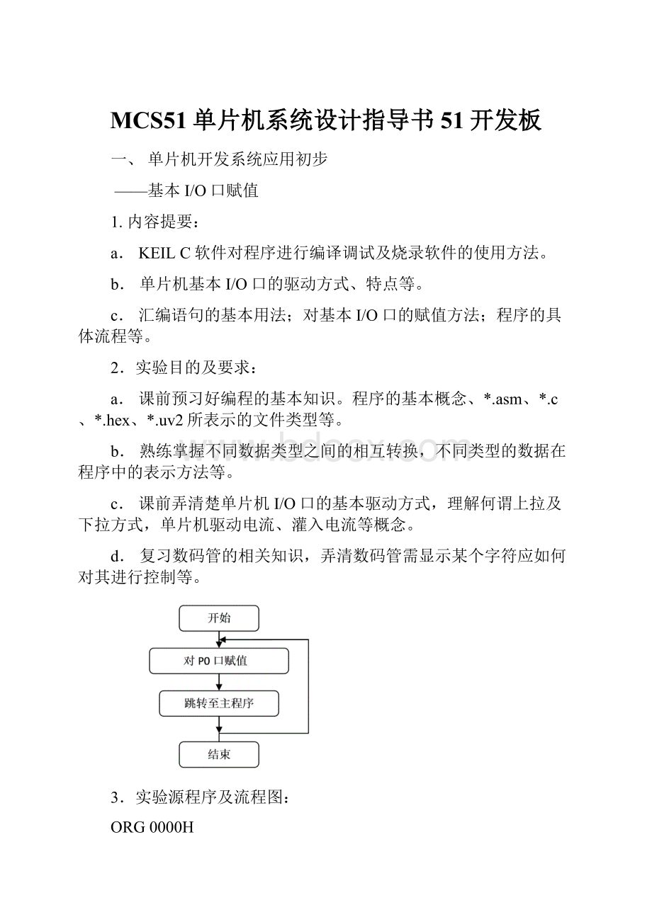 MCS51单片机系统设计指导书51开发板.docx