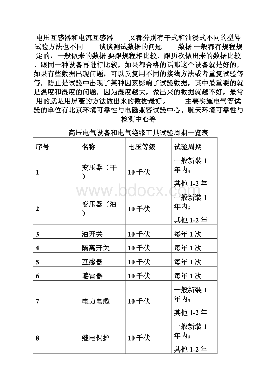 高压设备试验项目及操作方法注意事项.docx_第3页