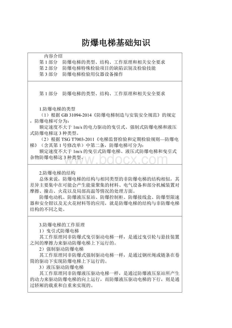 防爆电梯基础知识.docx_第1页