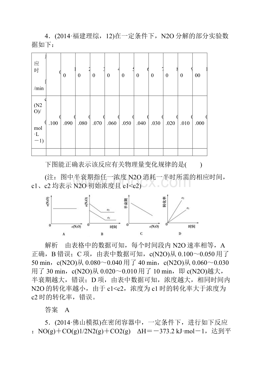 高考化学二轮复习广东版专题八外界条件对化学反应速率及平衡的影响.docx_第3页