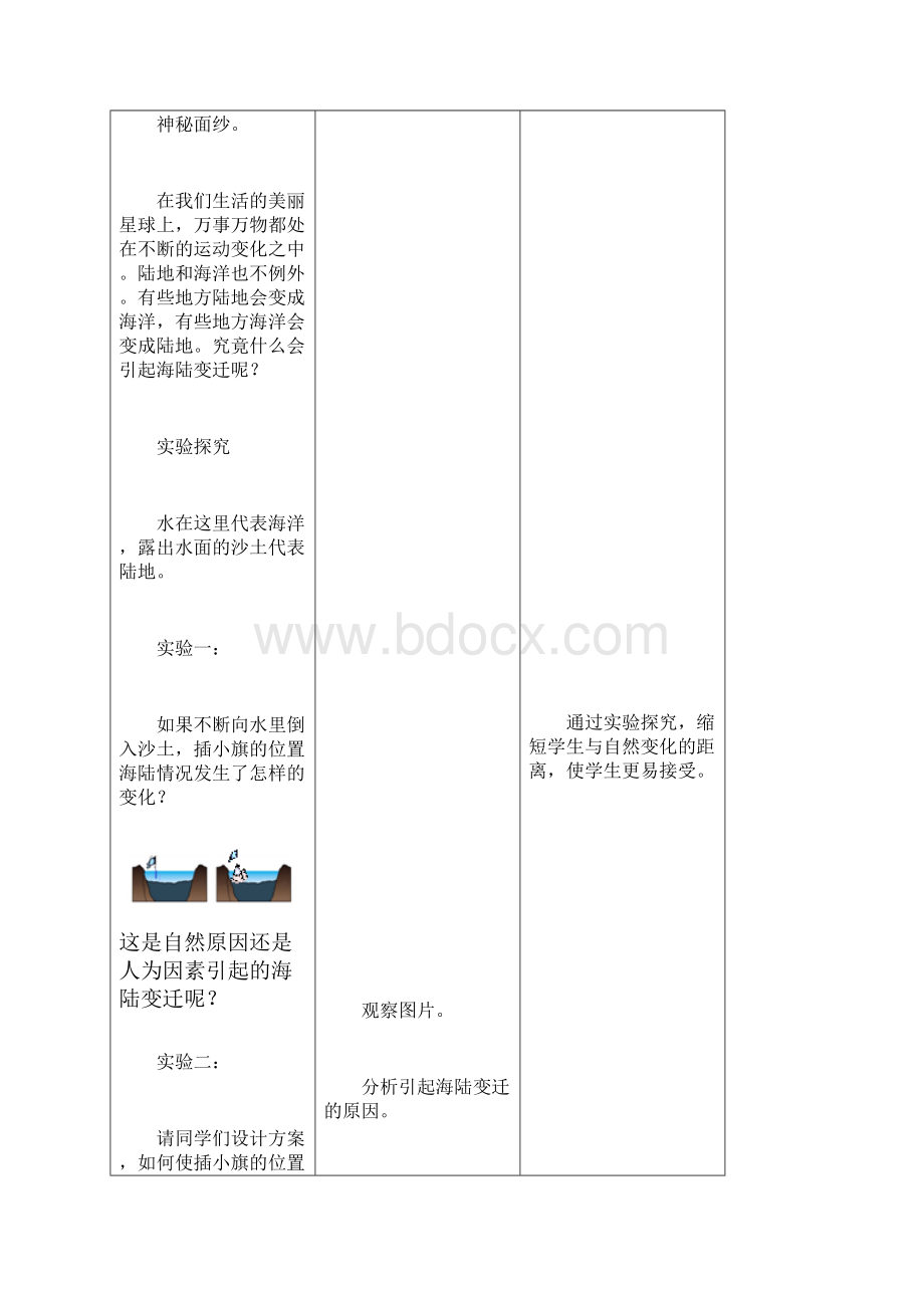 人教版地理七年级上册《海陆的变迁》优秀教案重点资料doc.docx_第3页