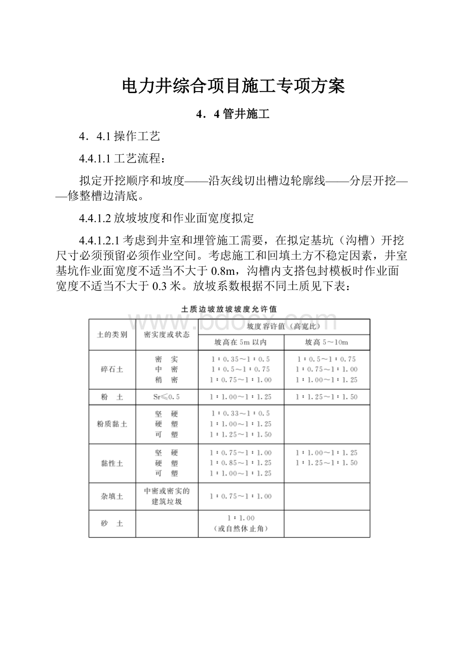 电力井综合项目施工专项方案.docx_第1页