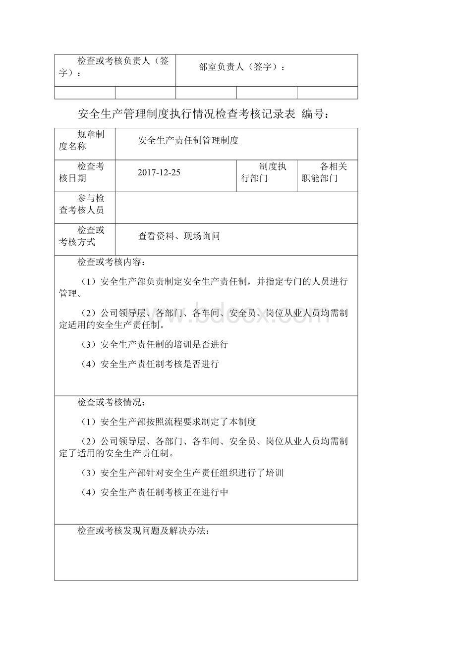 安全生产管理制度执行情况检查考核记录表.docx_第3页