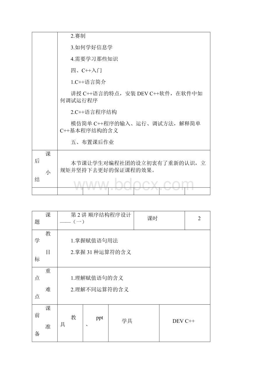 编程社团课程教案设计文档格式.docx_第2页