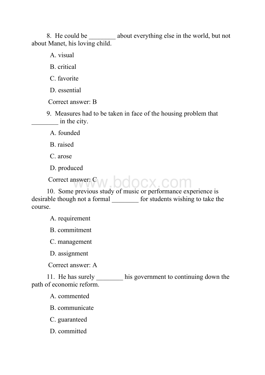 大学英语第一册读写 词汇题库 考试范围文档格式.docx_第3页