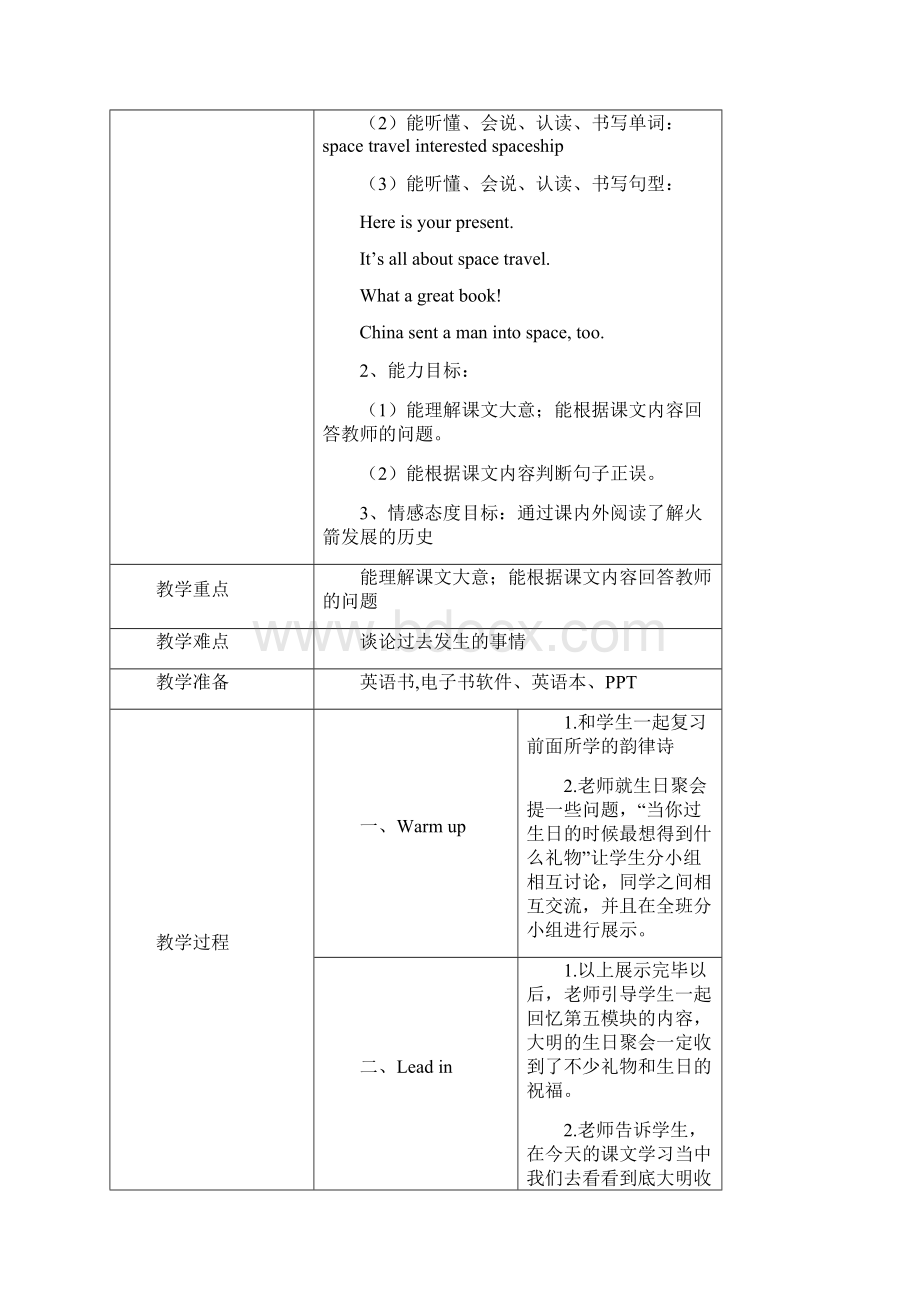 小学英语六年级第12册610模块教案.docx_第3页