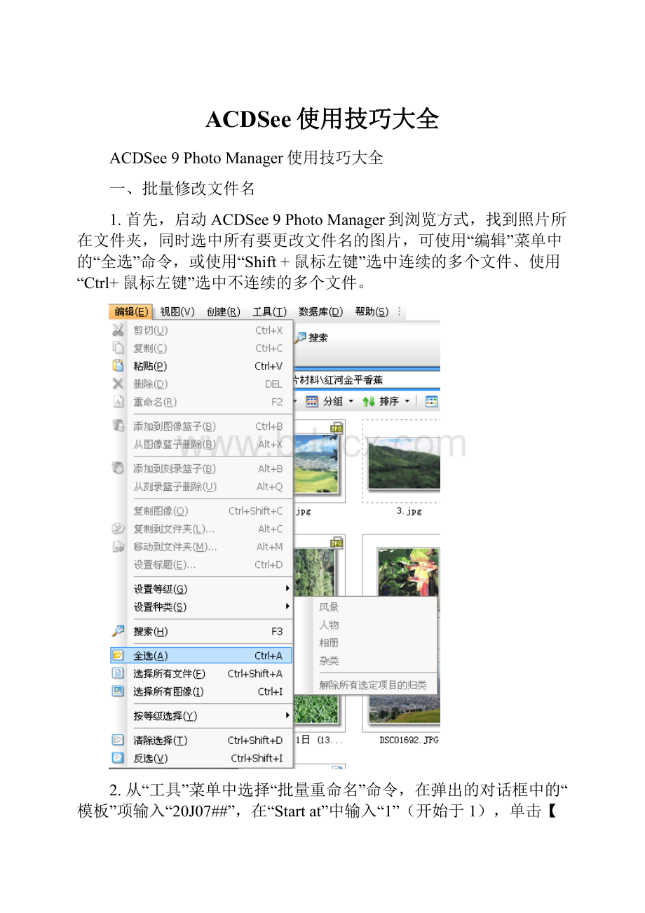 ACDSee使用技巧大全.docx