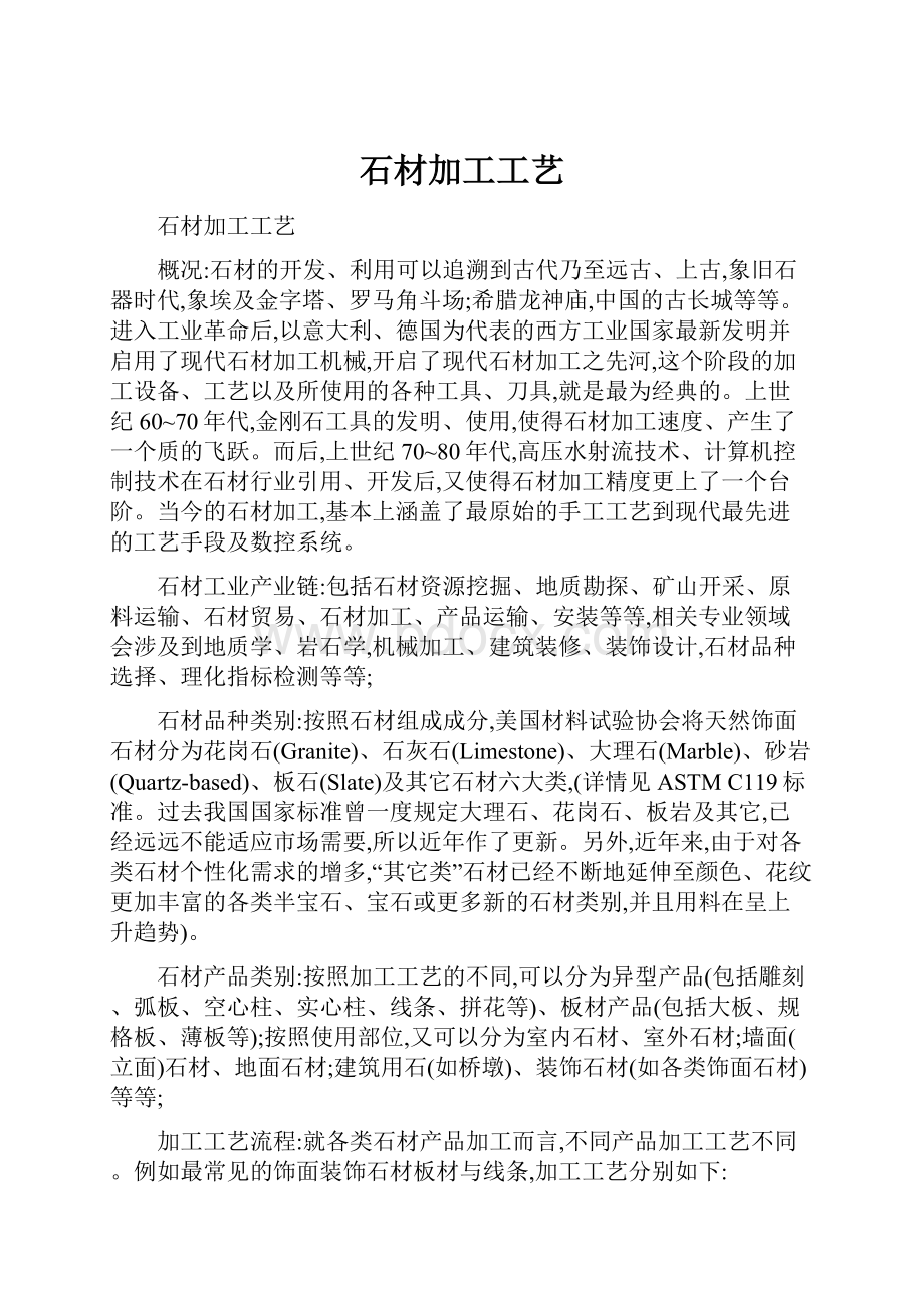 石材加工工艺Word文件下载.docx_第1页