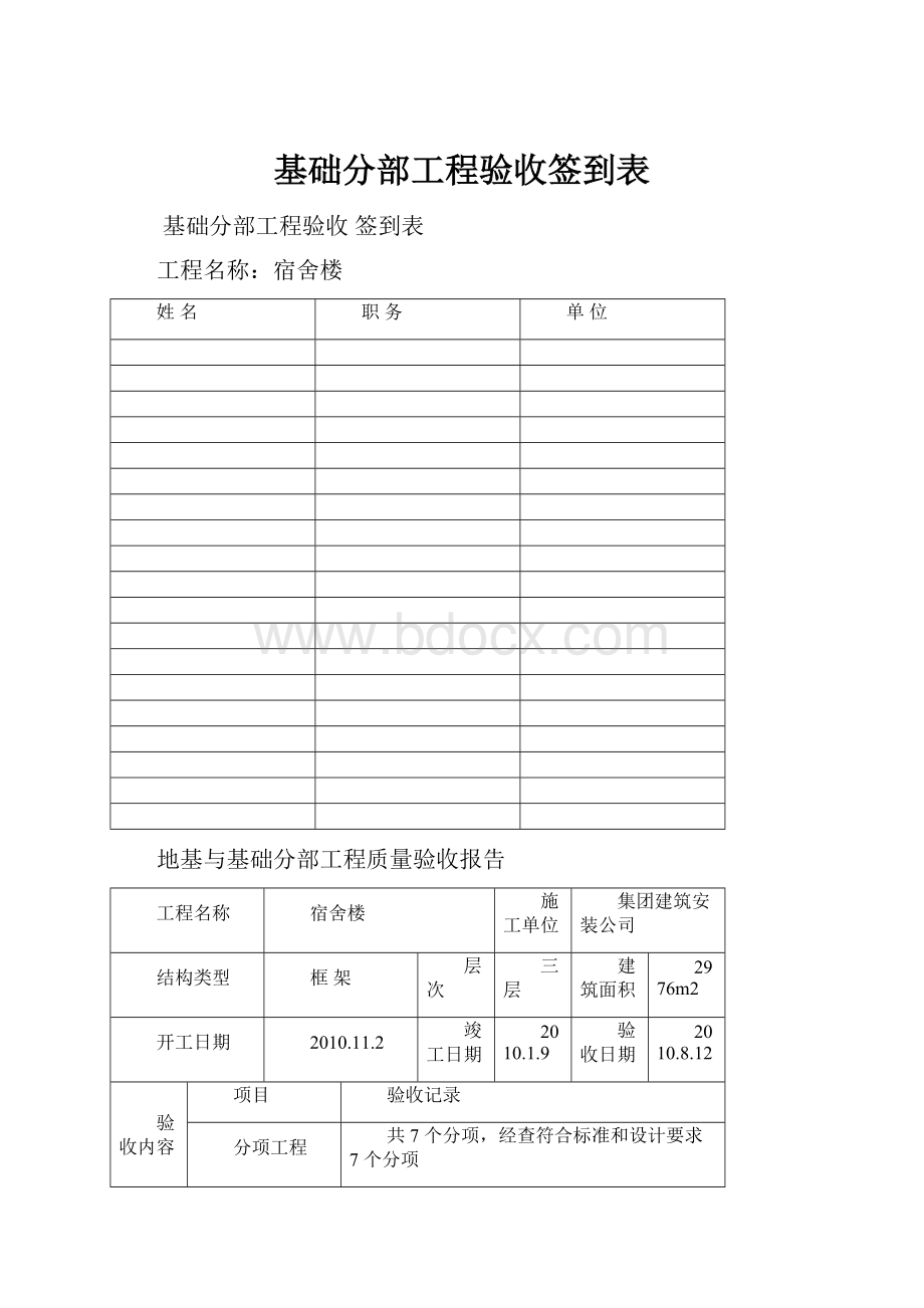 基础分部工程验收签到表Word下载.docx_第1页