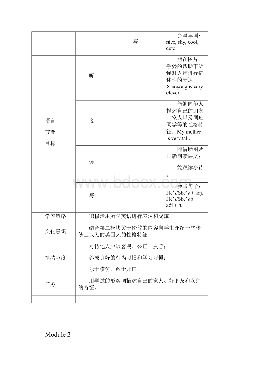 英语四年级各单元目标.docx_第2页