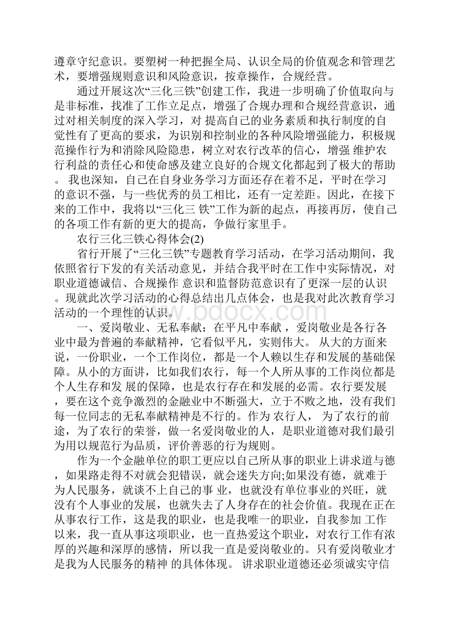 农行三化三铁心得体会范文Word格式.docx_第2页