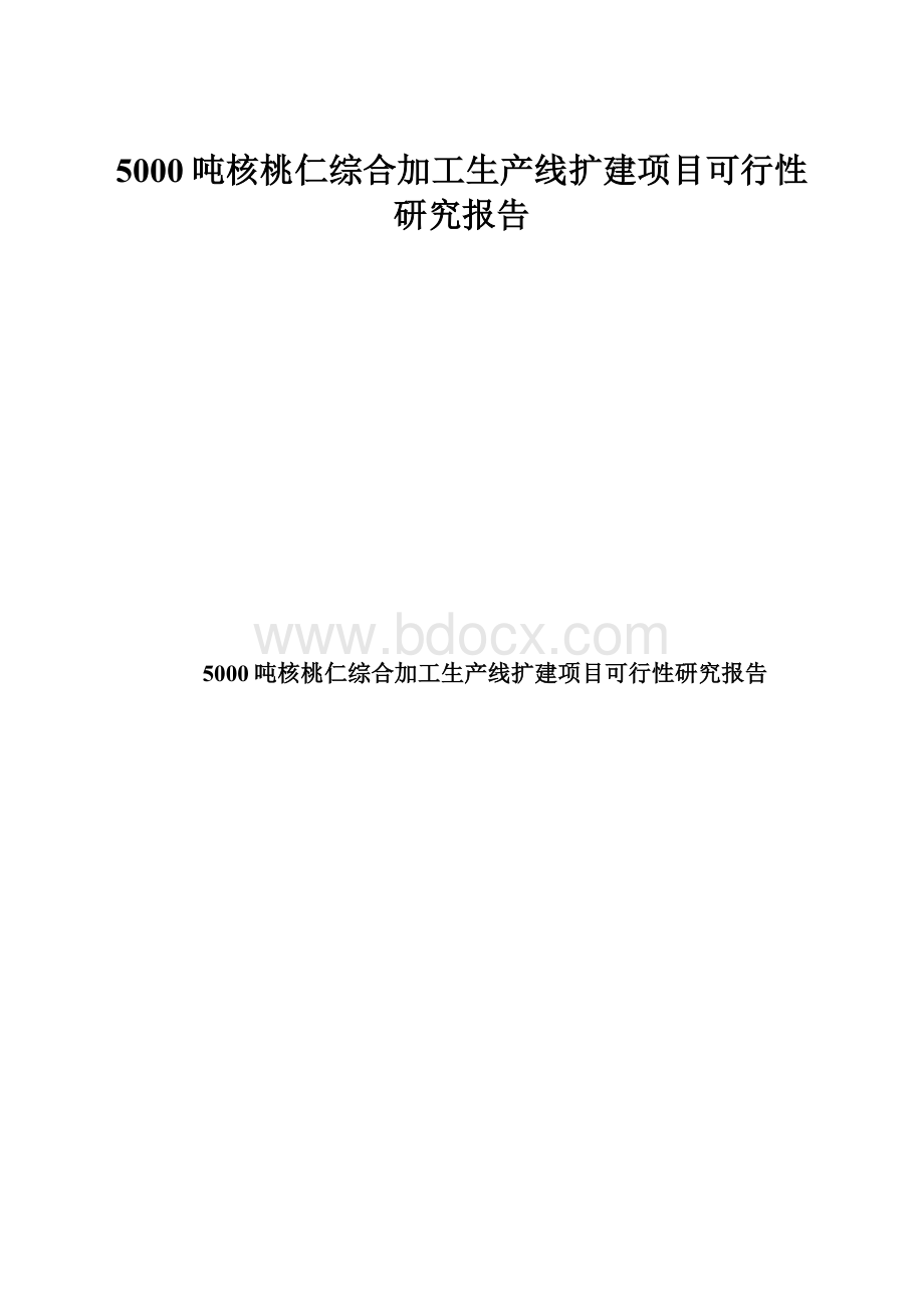 5000吨核桃仁综合加工生产线扩建项目可行性研究报告.docx_第1页