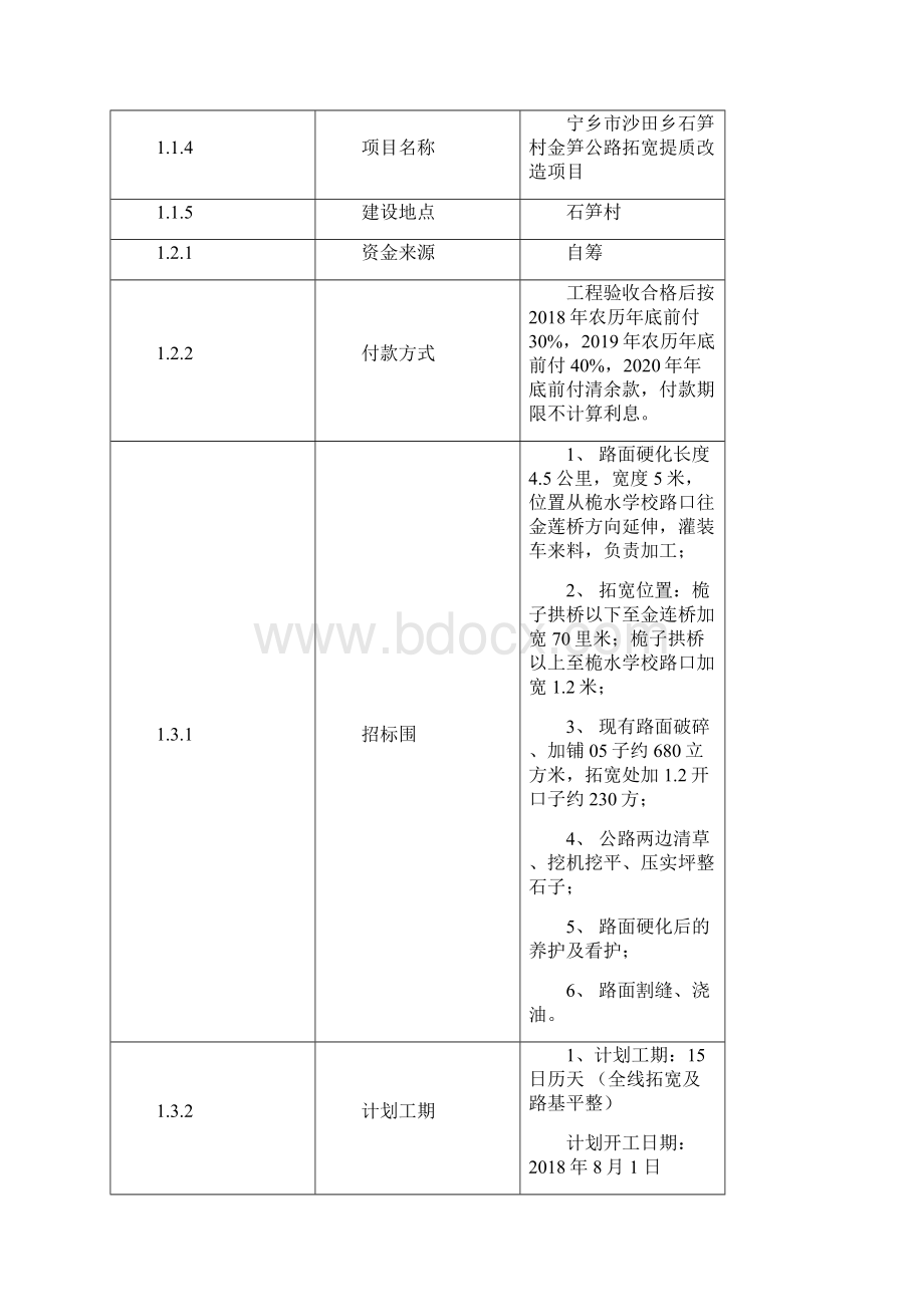 宁乡市沙田乡石笋村金笋公路拓宽提质改造项目.docx_第3页