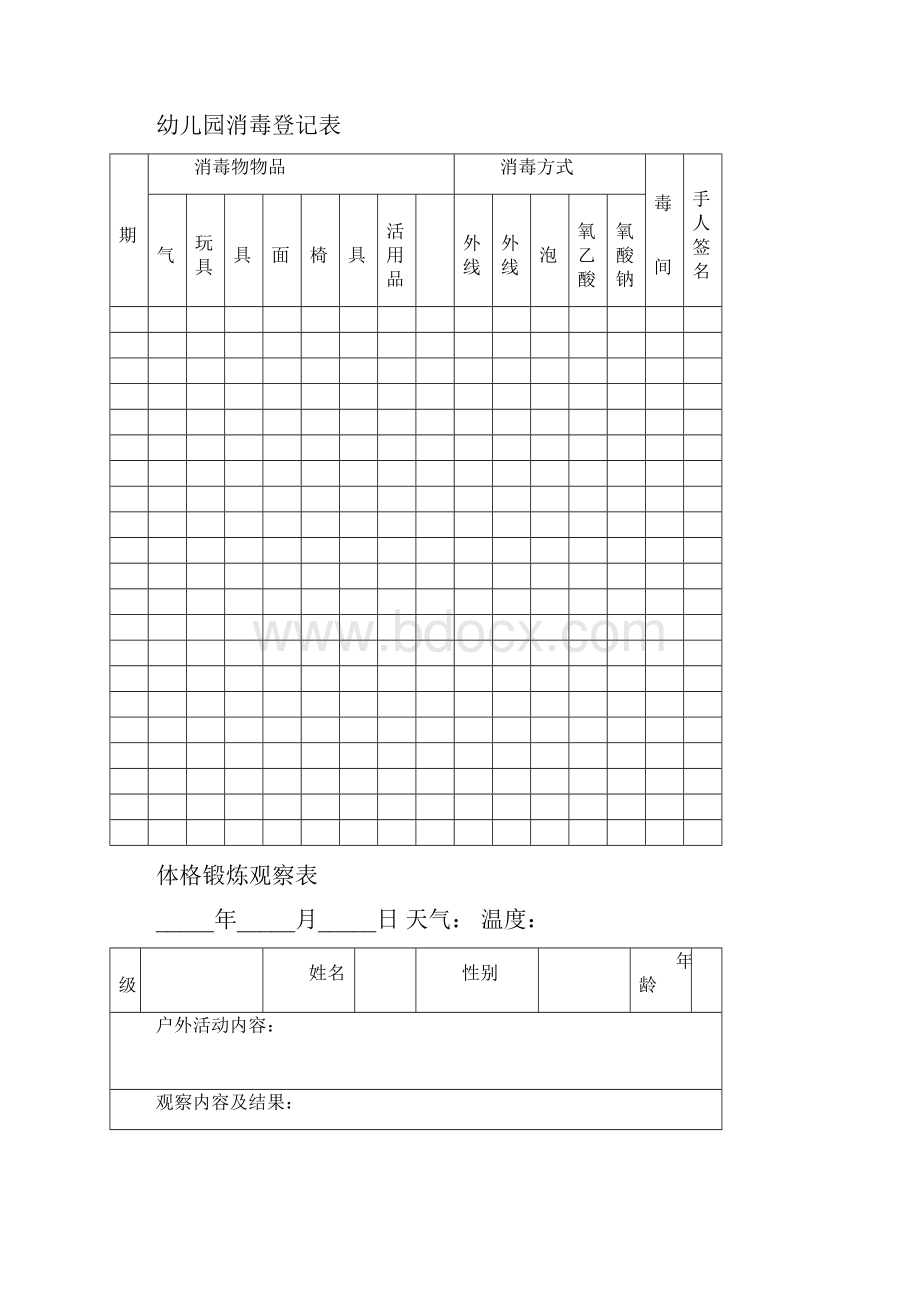 幼儿园十二种表格日常保教管理需要用到Word文件下载.docx_第3页