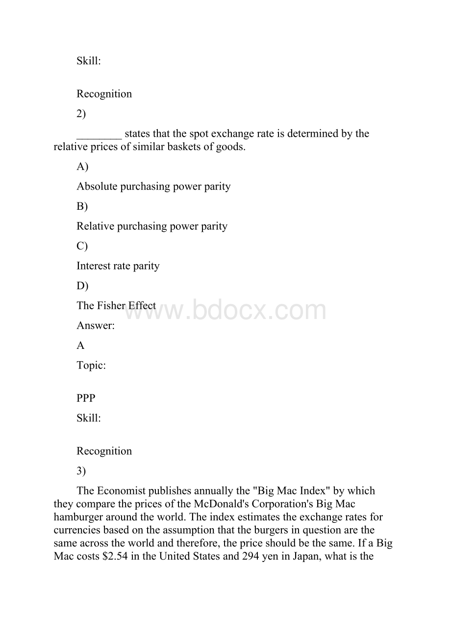 Test bank International Finance MCQ wordChap 6.docx_第2页