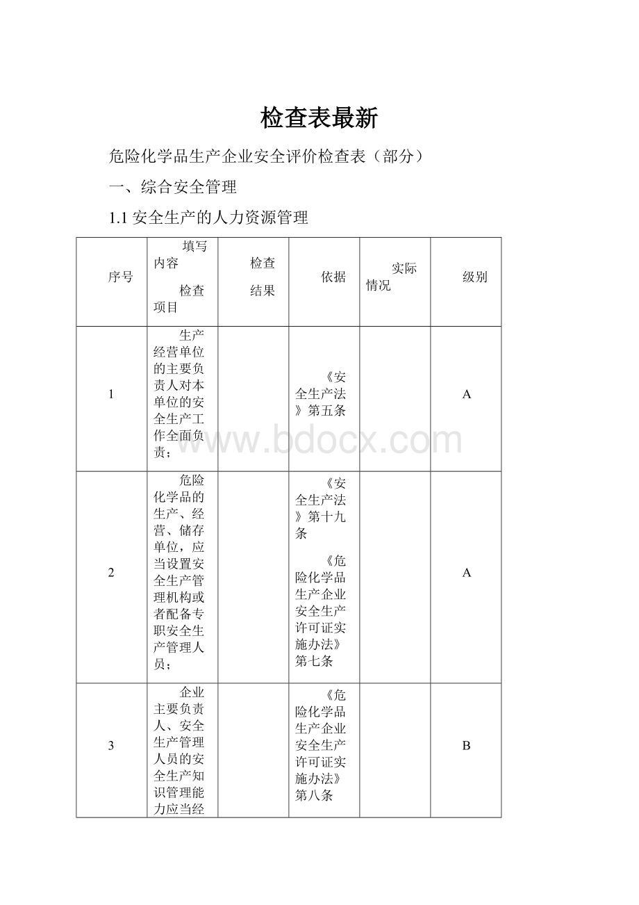 检查表最新.docx