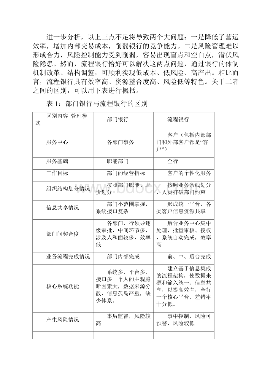 论我国流程银行建设本土化与国际化的差异.docx_第3页