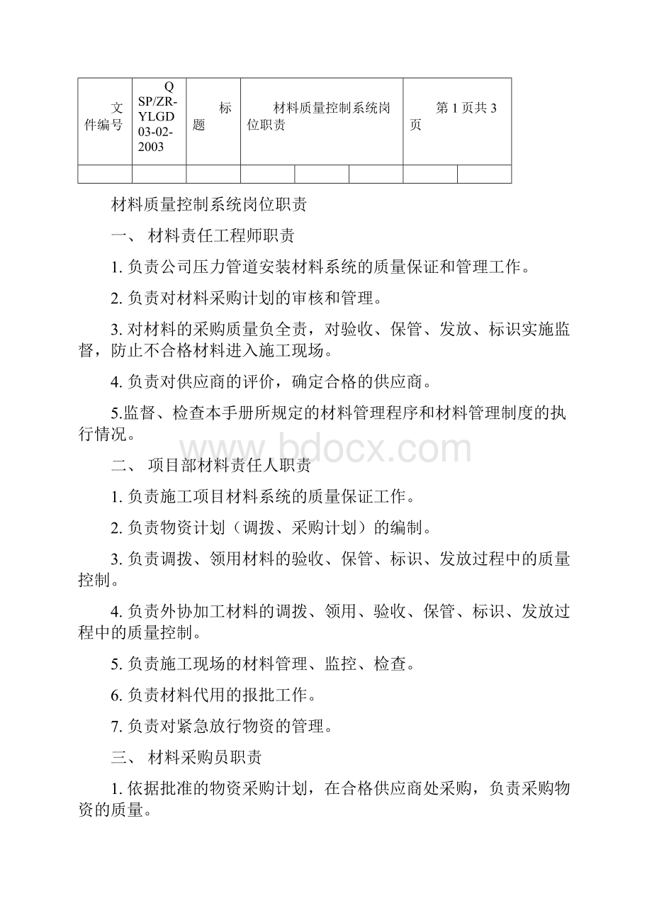 压力管道安装质量保证体系岗位职责.docx_第3页