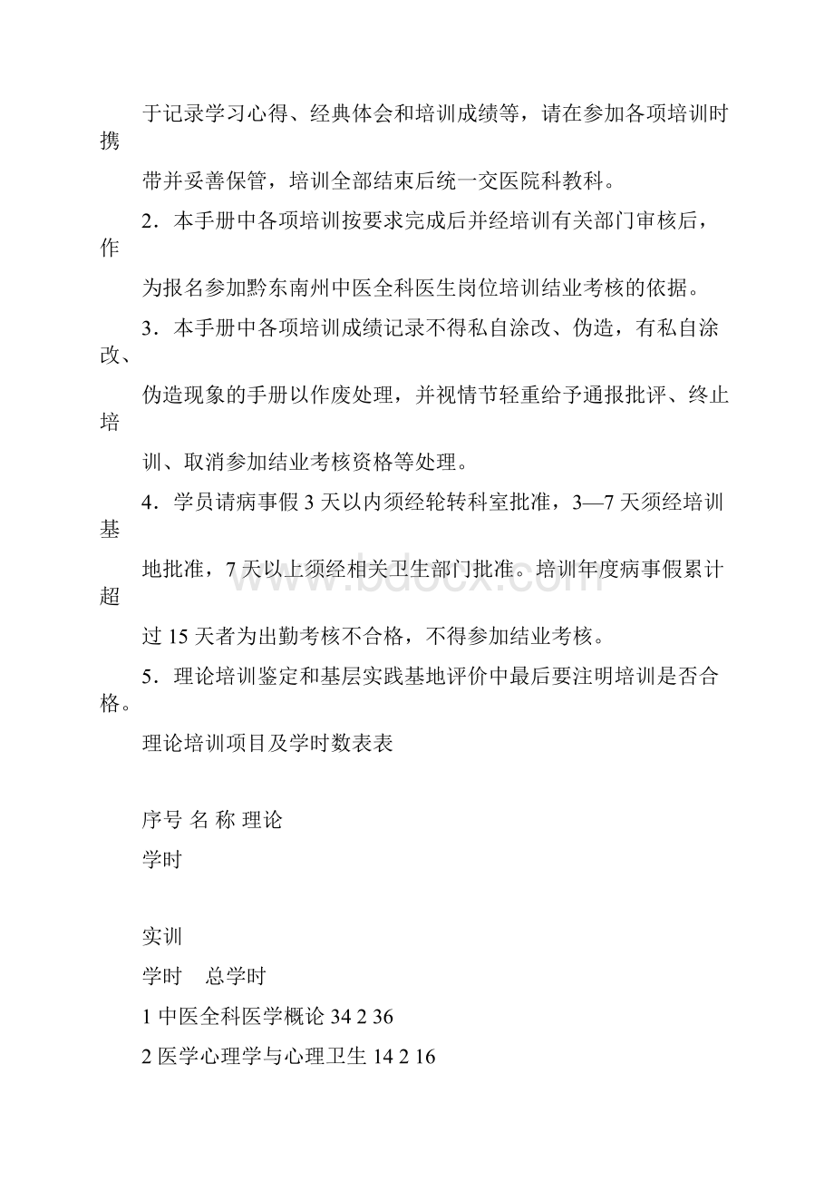 某中医院全科医生规范化培训手册.docx_第3页