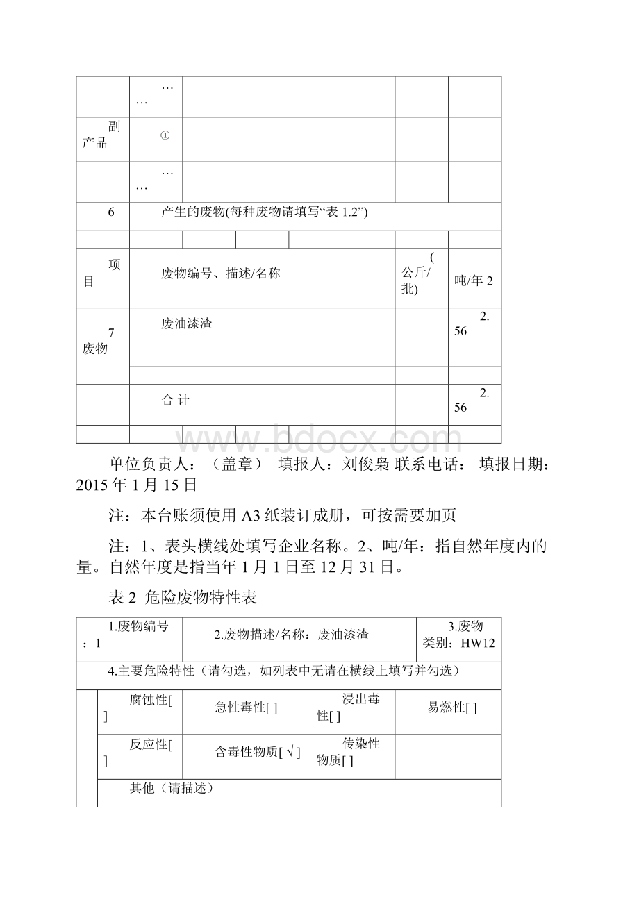 危废管理台账及管理计划书.docx_第2页