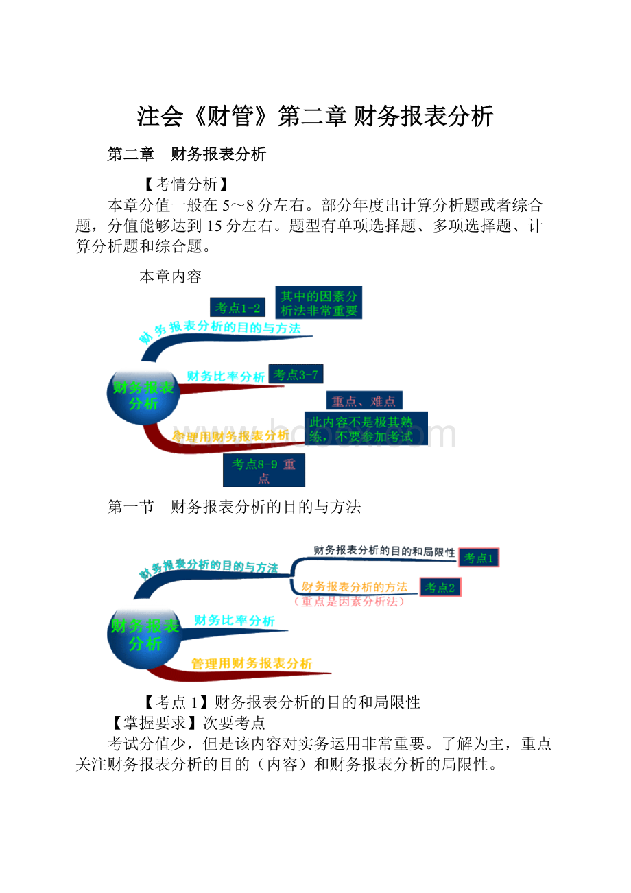 注会《财管》第二章 财务报表分析.docx_第1页