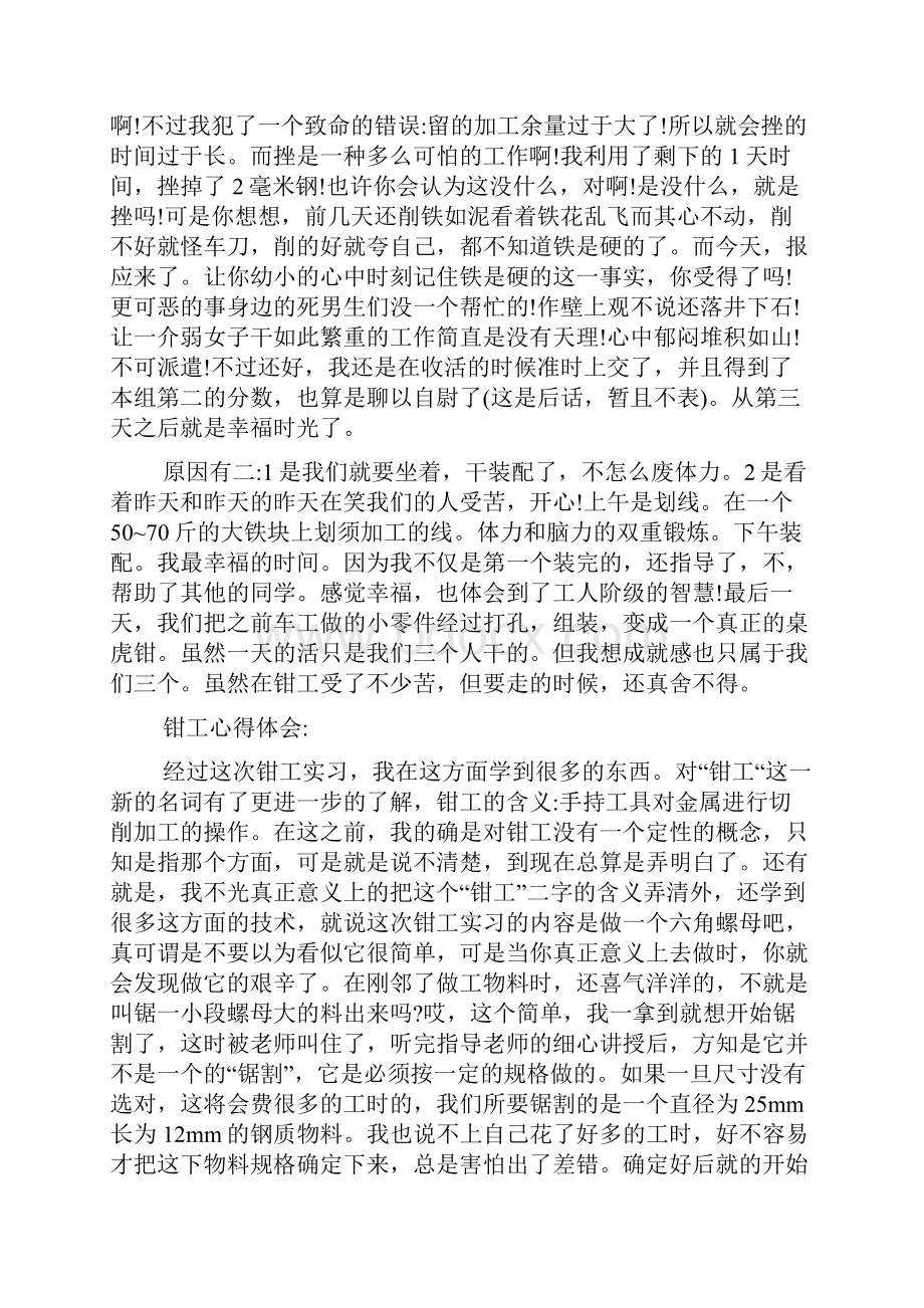 钳工工程训练实训报告Word文档格式.docx_第3页