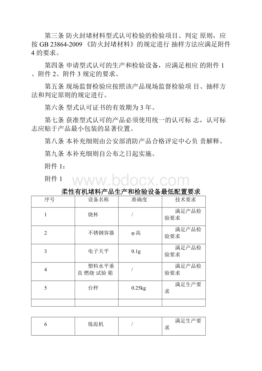 防火封堵材料产品型式认可补充细则.docx_第2页