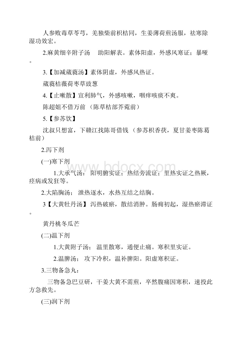 中医考研方剂附趣味歌诀完美整理版Word下载.docx_第2页