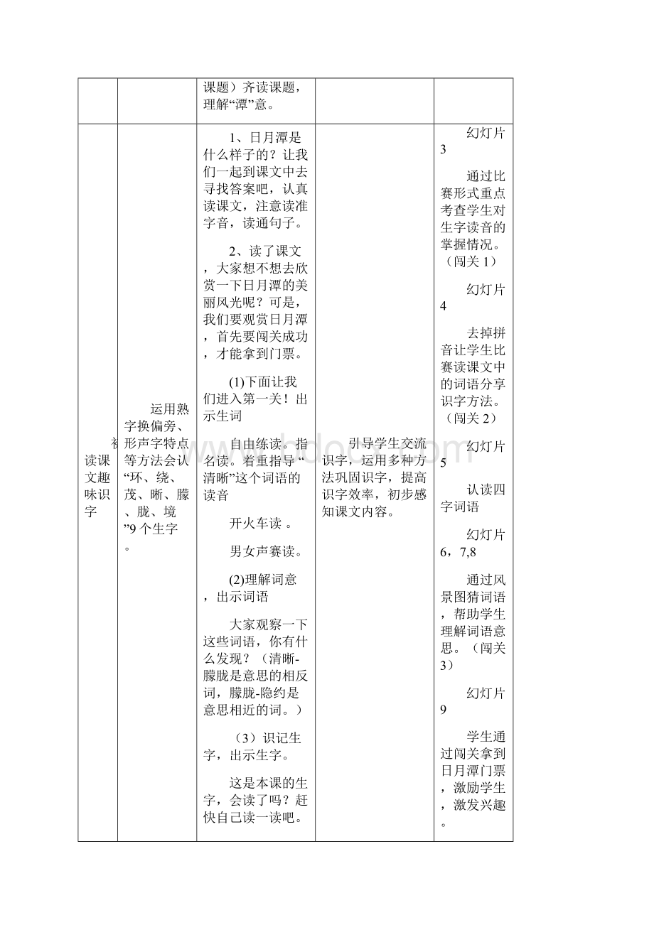 语文二年级下人教版39《日月潭》教学设计讲解.docx_第3页