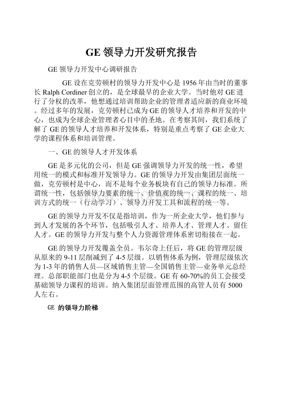 GE领导力开发研究报告.docx