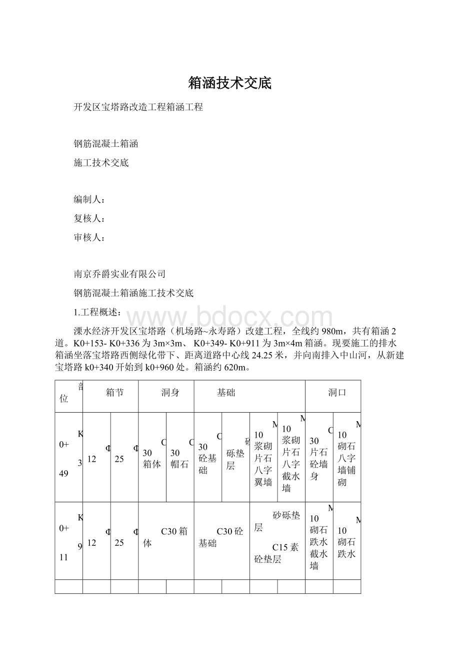 箱涵技术交底.docx