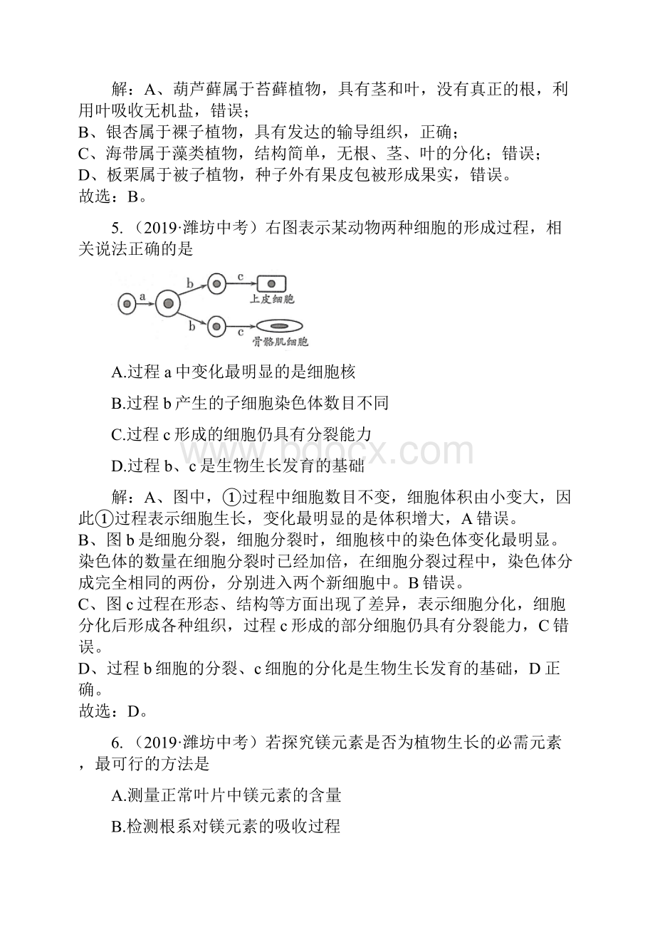 山东省潍坊市中考生物试题含答案解析.docx_第3页