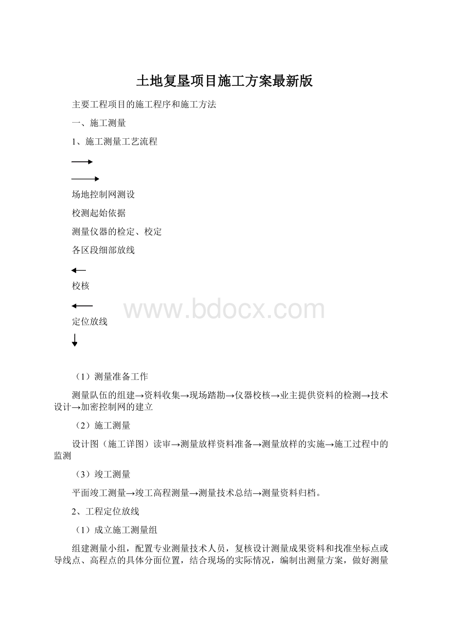 土地复垦项目施工方案最新版文档格式.docx_第1页