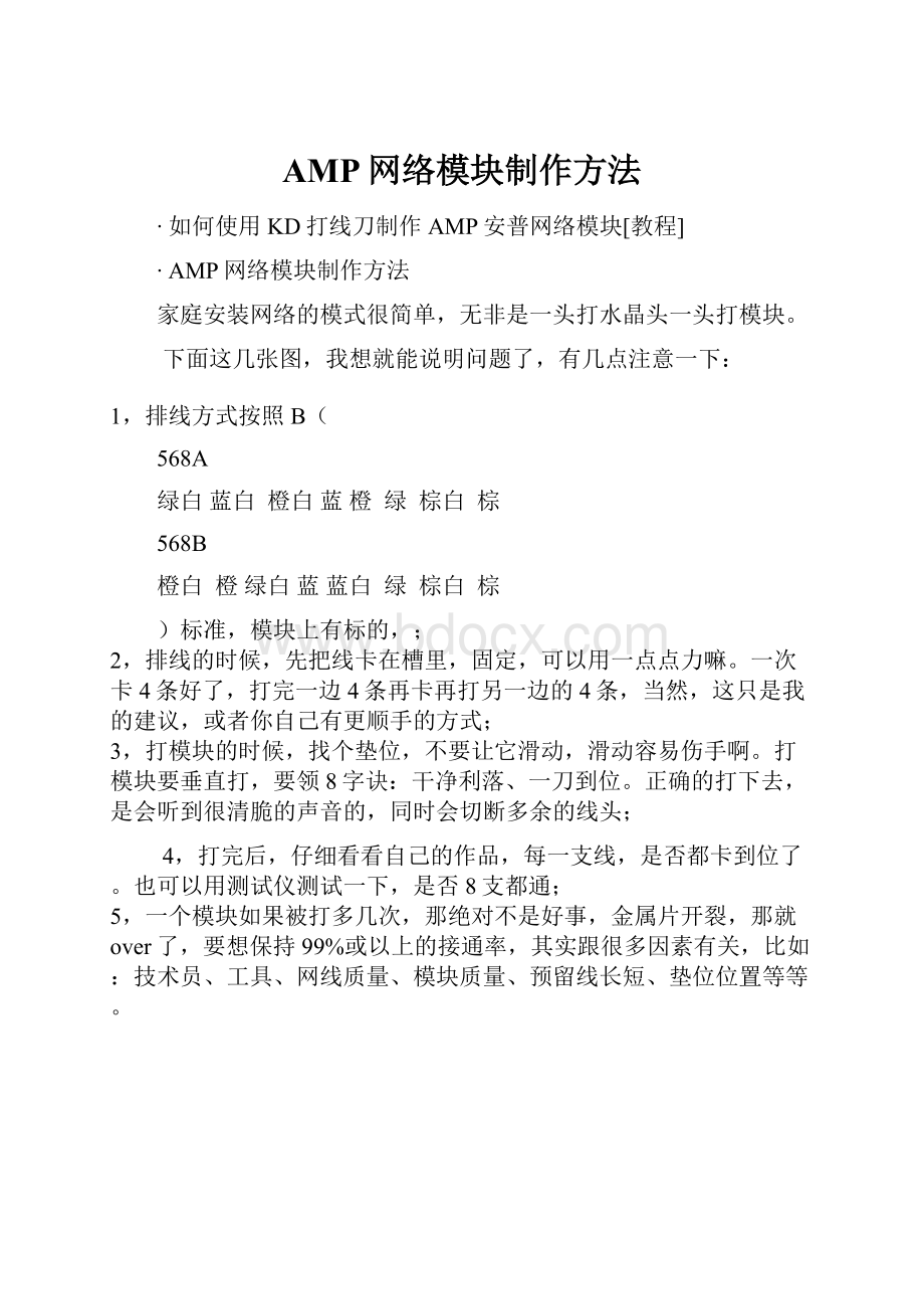 AMP网络模块制作方法.docx