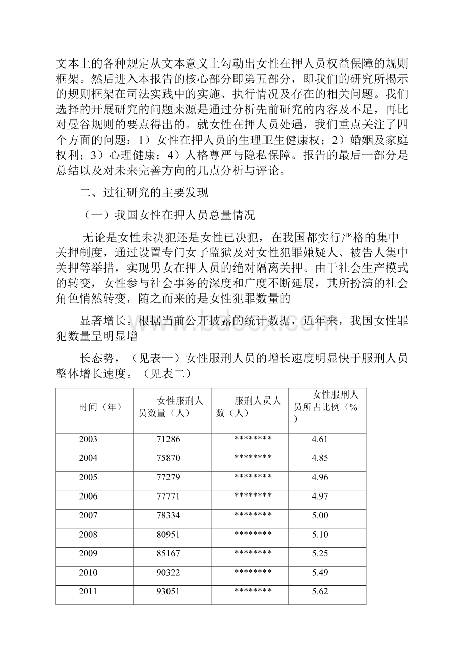 我国女性在押人员处遇状况研究报告模板.docx_第3页