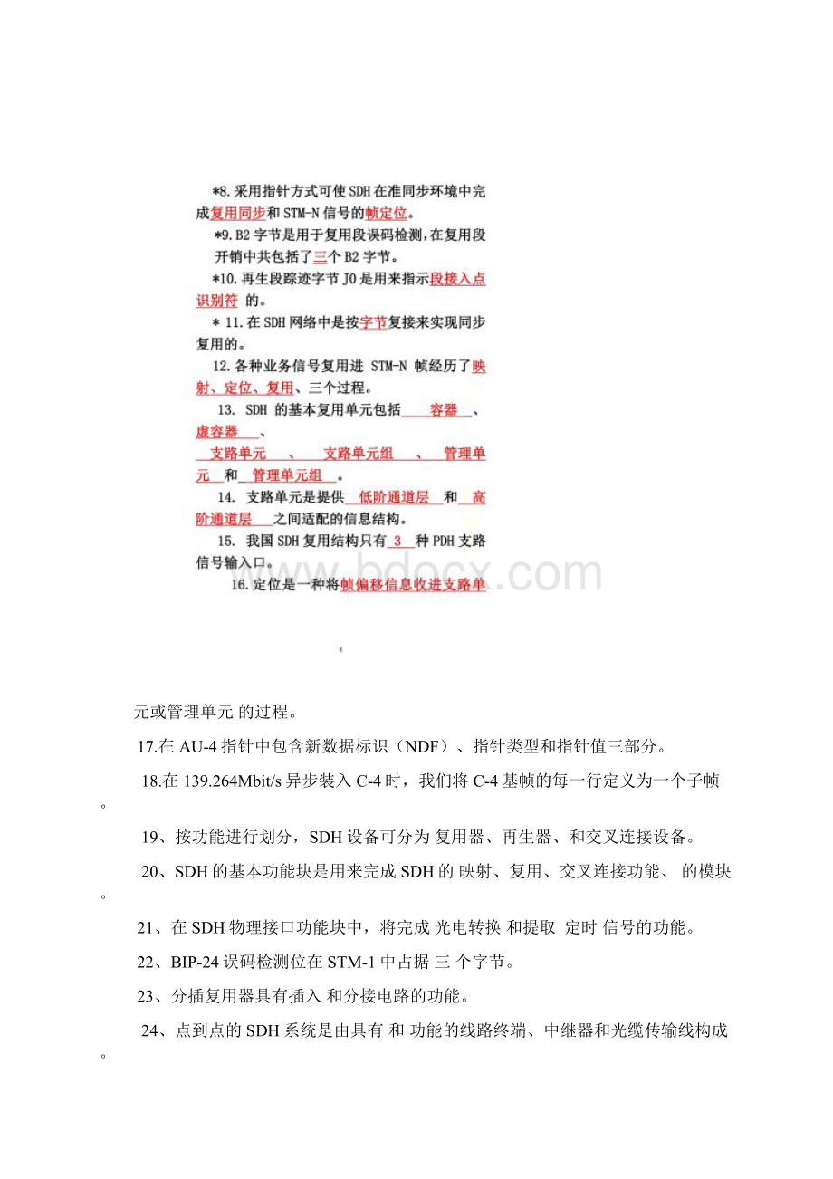 《SDH技术》综合练习题及答案.docx_第2页