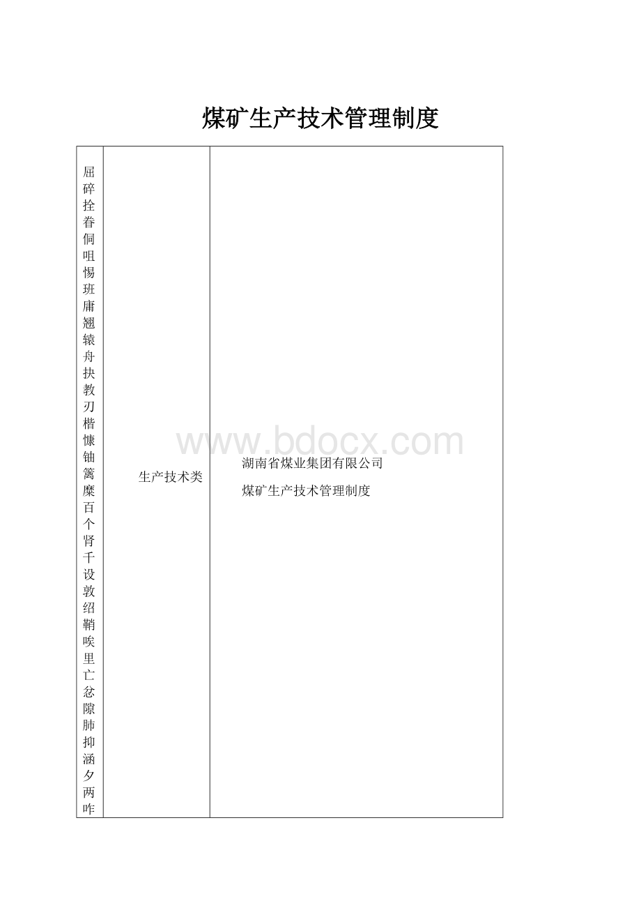 煤矿生产技术管理制度.docx_第1页