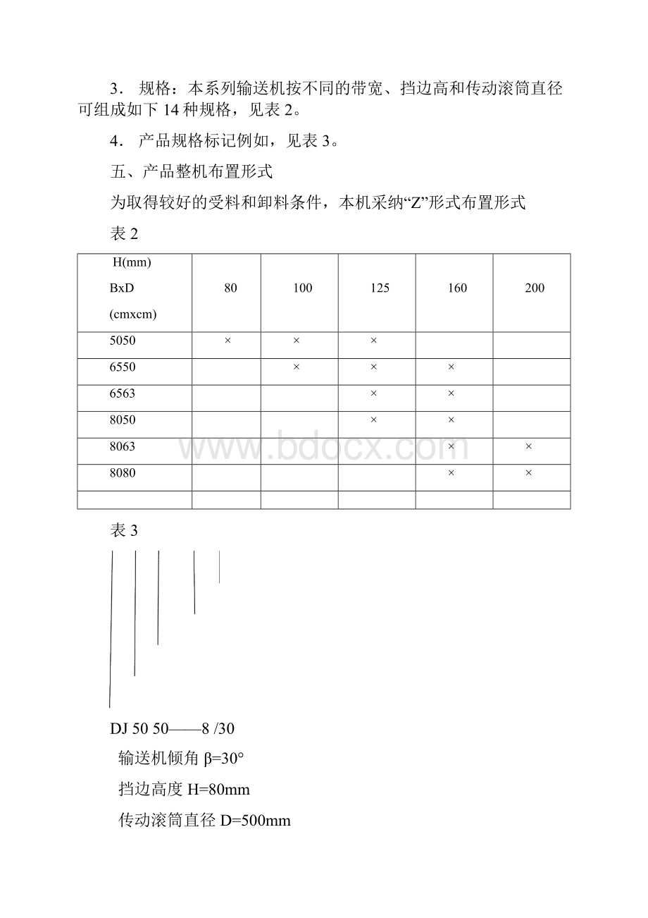 DJ型系列大倾角挡边带式输送机说明书.docx_第3页