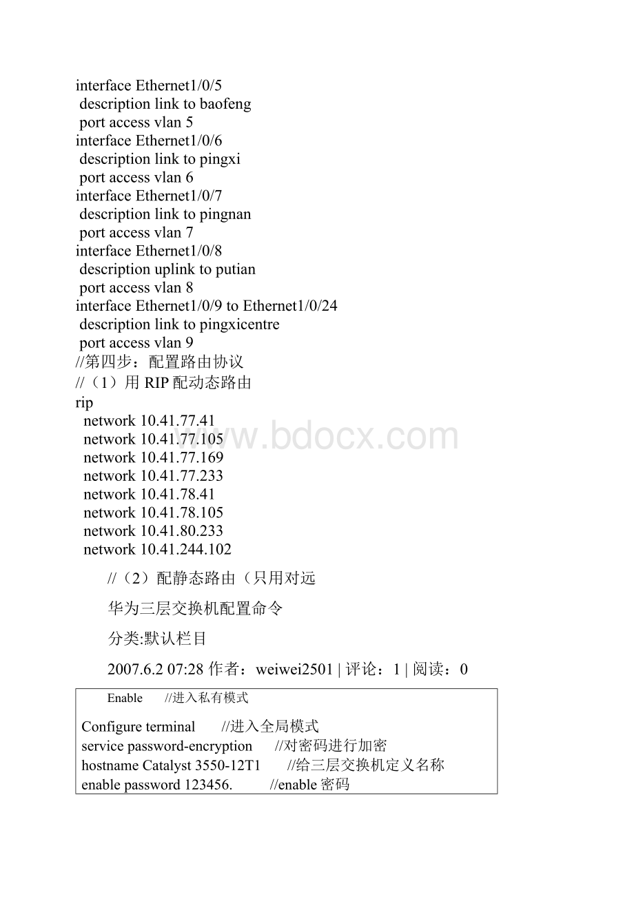 华为三层交换机配置方法命令及实例Word格式.docx_第3页