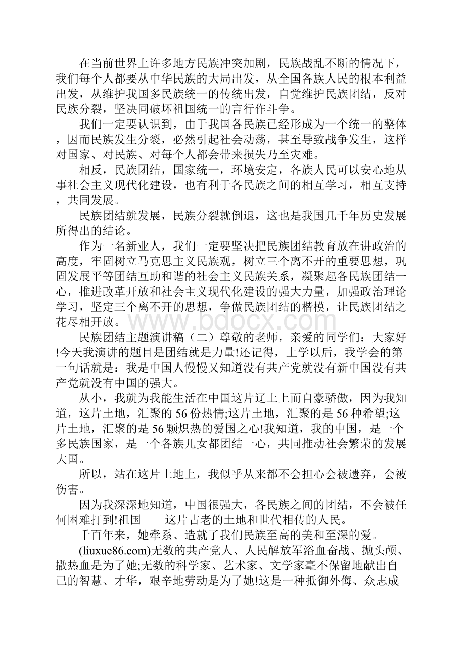 民族团结演讲稿 民族团结主题演讲稿.docx_第2页