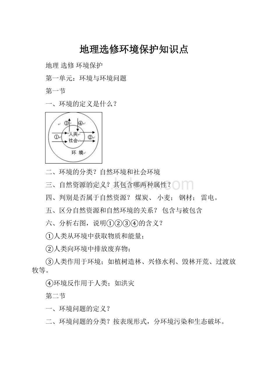 地理选修环境保护知识点Word格式文档下载.docx_第1页