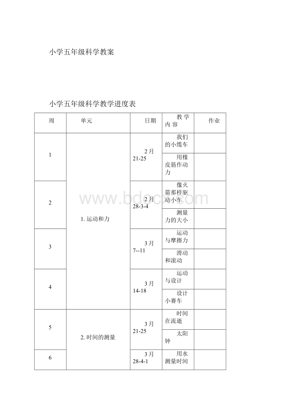 教科版小学五年级上册科学教案全册.docx_第2页