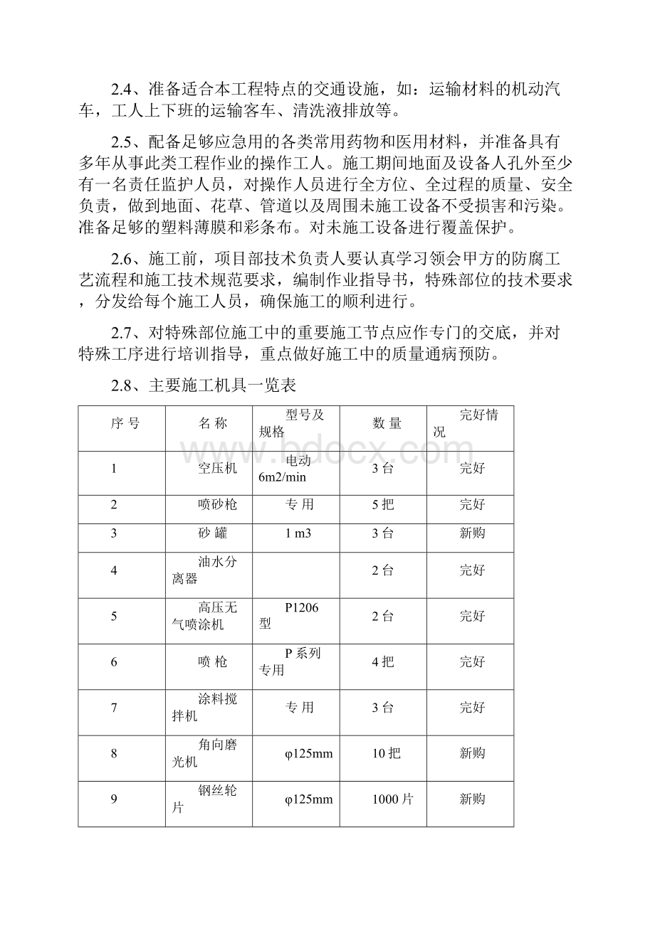 储罐内外壁防腐保温施工工程施工工艺Word文档下载推荐.docx_第2页